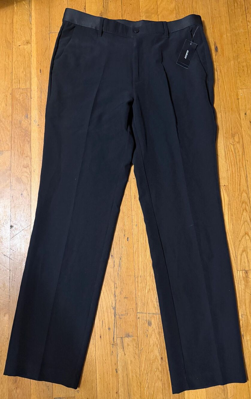 Alfani Black Dress Pants NWT Medium Stretch Slacks 33x31.5 Business Casual 75.00